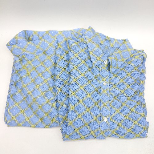 ◇ ⊂ Simplicite シンプリシテェ チェック柄 セットアップ サイズ表記なし ブルー イエロー レディース E 【中古】