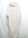 ◇ ⊇ patterntorso 総柄 長袖 ロング ワンピース サイズF グレー系 レディース E 【中古】