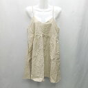 ◇ ⊂ Voyage titty&Co. 右サイドジップあり ミニ丈 ワンピース サイズF ベージュ系 レディース E 【中古】