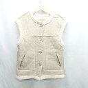 ◇ ⊇ w closet ダブルクローゼット ボア生地 軽め ベスト サイズF ベージュ系 レディース E 【中古】(4)