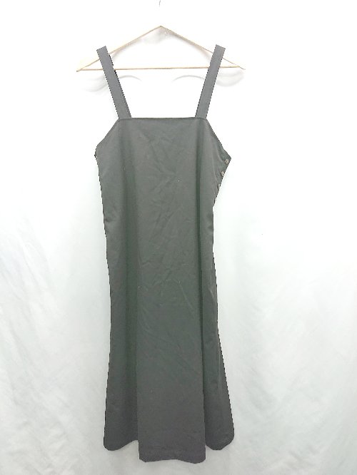 ◇ Θ BEAMS ビームス サロペット風 ロング ワンピース サイズM ブラック レディース E 【中古】