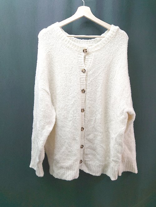◇ classicalelf クラシカルエルフ もこもこ キレイ 無地 カジュアル 長袖 カーディガン サイズM アイボリー レディース E 【中古】