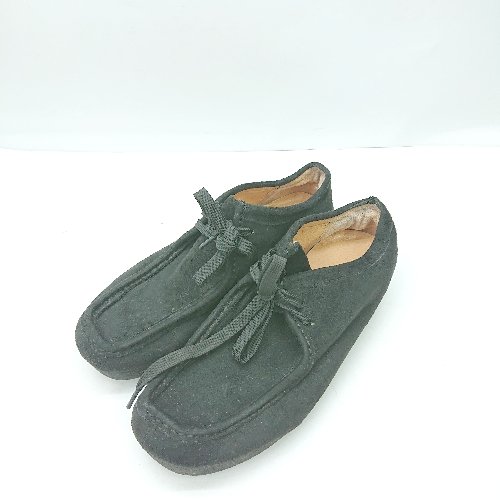 ◇ ⊇ FREAK'S STORE フリークスストア スクエアトゥ デッキシューズ サイズ24.5 ブラック メンズ E 【中古】