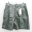 ◇ Θ◎●未使用● GU ジーユー フェイクレザー ハーフパンツ サイズL ブラック レディース E 【中古】