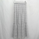 ◇ ⊂◎ NICE CLAUP ナイスクラップ ロング フレア スカート サイズF グレー レディース E 【中古】
