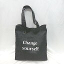 ◇ Θ GLOBAL WORK グローバルワーク ラメ入り マチ部分厚紙入り トートバッグ ブラック レディース E 【中古】