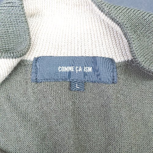 ◇ ⊇ COMME CA ISM コムサイズム ハーフジップ 長袖 ニット サイズL カーキ メンズ E 【中古】