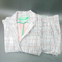 ◇ ⊇ UNITED COLORS OF BENETTON チェック柄 セットアップ サイズ38 グレー系 レディース E 【中古】