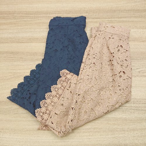 ◇ 美品 《 ROP’E PICNIC 色違い2枚セット!フラワー 花 柄 レース 裏地ストレッチ スカート レディース 》 E 【中古】