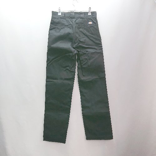 ◇ dickies 874プリント ジップフライ ワーク バックポケット 裏地ステッチ パンツ サイズ28 ブラック メンズ E 【中古】
