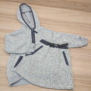 ◇ UNITED ARROWS キッズ フード 裏起毛 ミニ - ニット ジップパーカ スカート 上下SET サイズ115 グリーン系 レディース E 【中古】
