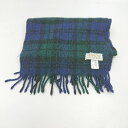 ◇ ⊇ KENSPECKLE チェック柄 マフラー 表記なし ブルー グリーン系 レディース E 【中古】