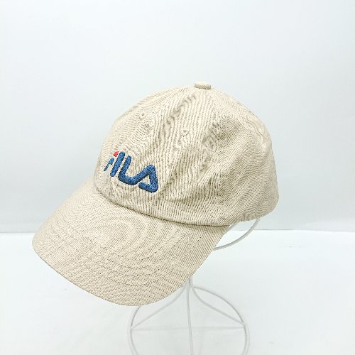 ◇ Θ FILA フィラ ロゴ刺繍 キャップ ブラウン系 サイズ57 レディース メンズ E 【中古】
