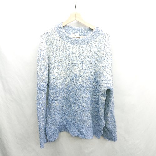 ◇ ⊇ LOWRYS FARM ローリーズファーム 総柄 長袖 セーター サイズF ブルー系 レディース E 【中古】(4)