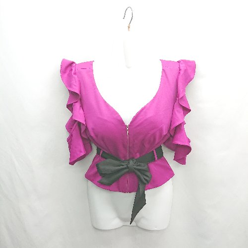◇ ⊂ GLAMOROUS グラマラス ミニ丈 セットアップ サイズM パープル系 レディース E 【中古】