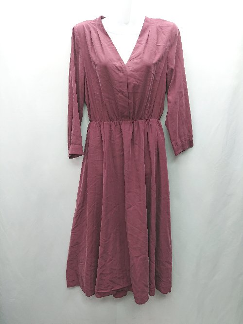 ◇ ⊂ FONCE フォンセ 長袖 ロング ワンピース サイズ38 ボルドー レディース E 【中古】