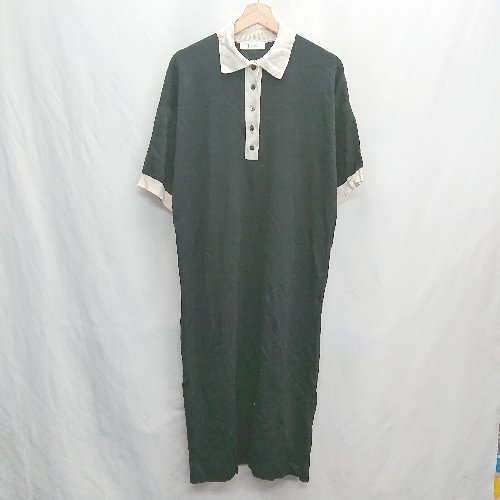 ◇ ⊂ yuw ユウ 半袖 ロング ワンピース サイズF ブラック レディース E 【中古】