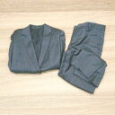 ◇ Heritege Classic 23区 総裏 オンワード ストライプ 肩パッド S パンツスーツ ジャケット スラックス セットアップ 上下 サイズ36 グレー レディース E 【中古】