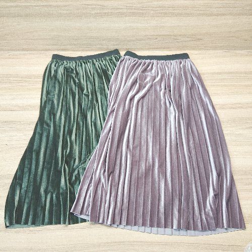 ◇ 《 ビーエム神戸 まとめ売り2点セット サイズ表記なし(Mサイズ相当) ウエストゴム プリーツ スカート レディース 》 E 【中古】