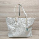 ◇ Jewelna Rose 多収納 大きめ ブランドロゴ 綺麗め シンプル 大容量 大人っぽい トートバッグ ベージュ レディース E 【中古】