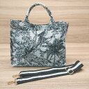 ◇ ◎ ViS ヴィス 花柄 横長シルエット 綺麗め 大人 柄物 ガーリー ハンドバッグ ブラック レディース E 【中古】