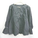 ◇ ⊂ Simplicite サンプリシテ 長袖 チュニック サイズF ブラック レディース E 【中古】(4)