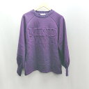 ◇ ⊇ NOMINE ノミネ 裏起毛 長袖 トレーナー サイズF パープル レディース E 【中古】