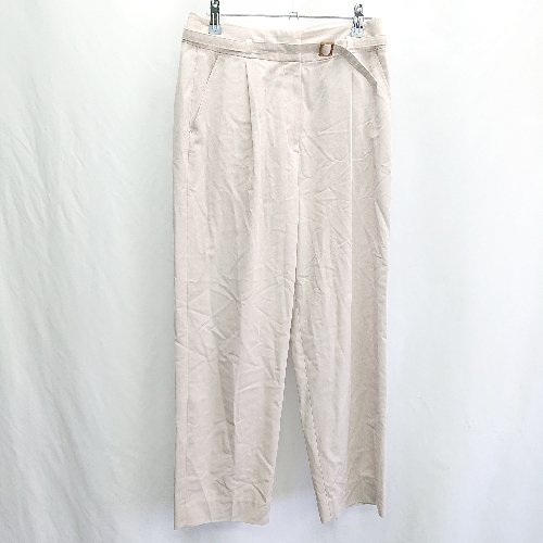 ◇ ⊂ NATURAL BEAUTY BASIC ウエストベルト スラックス サイズM ベージュ系 レディース E 【中古】