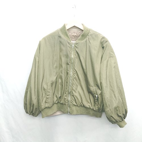 ◇ ⊇ RETROGIRL レトロガール ボア 長袖 ブルゾン サイズM カーキ レディース E 【中古】