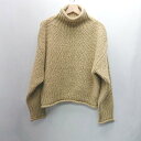 ◇ ⊇ select MOCA セレクトモカ ウール混合 長袖 ハイネックセーター サイズF ベージュ レディース E 【中古】