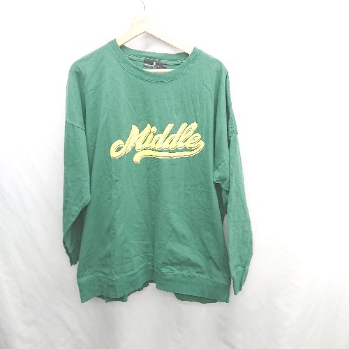 ◇ ⊇ MONO-MART モノマート ロゴプリント 長袖 Tシャツ サイズM グリーン系 メンズ E 【中古】 ◇ ⊇ MONO-MART モノマート ロゴプリント 長袖 Tシャツ サイズM グリーン系 メンズ E 【中古】