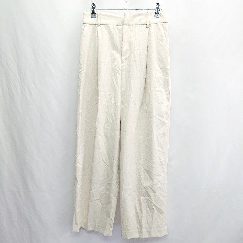 ◇ Θ GLOBAL WORK グローバルワーク スラックスパンツ サイズL アイボリー レディース E 【中古】