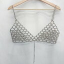 ◇ ⊂ ノーブランド ビーズビスチェ サイズ表記なし シルバー レディース E 【中古】