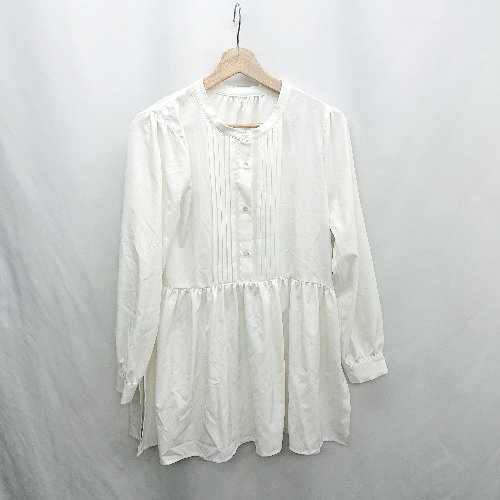 ◇ ⊂ STYLE DELI スタイルデリ 長袖 チュニック サイズF ホワイト レディース E 【中古】 ◇ ⊂ STYLE DELI スタイルデリ 長袖 チュニック サイズF ホワイト レディース E 【中古】