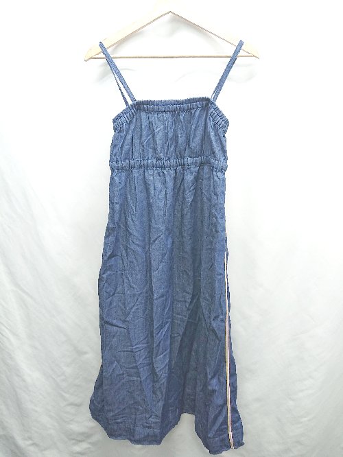◇ ⊂ mystic ミスティック ラインデザイン ロング丈 ワンピース サイズF ブルー系 レディース E 【中古】