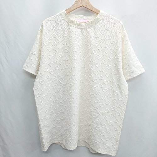 ◇ ⊂ WC ダブル シー 半袖 チュニック サイズF アイボリー レディース E 【中古】 ◇ ⊂ WC ダブル シー 半袖 チュニック サイズF アイボリー レディース E 【中古】