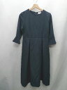 ◇ Θ INDEX インデックス 七分丈 ミモレ丈 ワンピース サイズM ネイビー レディース E 【中古】