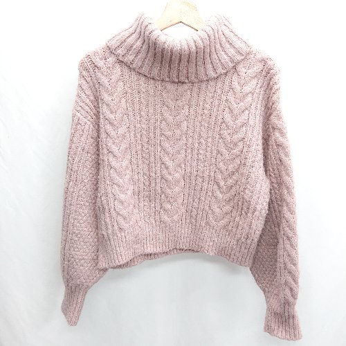 ◇ ⊇ PROPORTION BODY DRESSING プロポーションボディドレッシング ハイネック 長袖 ニット サイズF ピ..