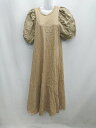 ◇ ◎ ⊂ Ray BEAMS レイ ビームス 半袖 膝下丈 ワンピース サイズF ベージュ系 レディース E 【中古】