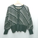 ◇ ⊇ AZUL BY MOUSSY アズール バイマウジー 総柄 長袖 カーディガン サイズS ブラック系 レディース E 【中古】(4)