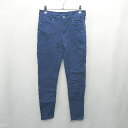 ◇ Θ antiqua アンティカ ストレッチ スキニーパンツ サイズS ブルー レディース E 【中古】