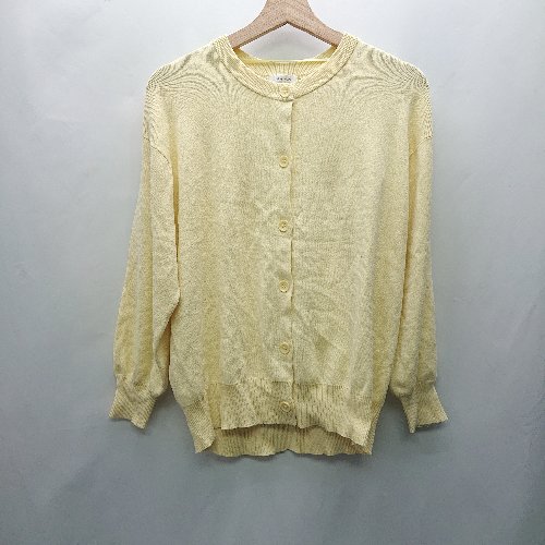 ◇ ⊇ GLOBAL WORK グローバルワークワーク 長袖 カーディガン サイズM イエロー系 レディース E 【中古】