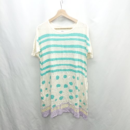 ◇ ⊂ ワンピース風 ドット 水玉 TSUMORI CHISATO ツモリチサト 半袖 チュニック サイズ2 ブルー系 レディース E 【中古】 ◇ ⊂ ワンピース風 ドット 水玉 TSUMORI CHISATO ツモリチサト 半袖 チュニック サイズ2 ブルー系 レディース E 【中古】