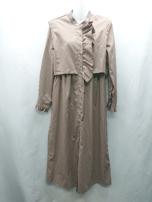 ◇ ⊂ &.NOSTALGIA ノスタルジア 長袖 ロング ワンピース サイズM ブラウン系 レディース E 【中古】
