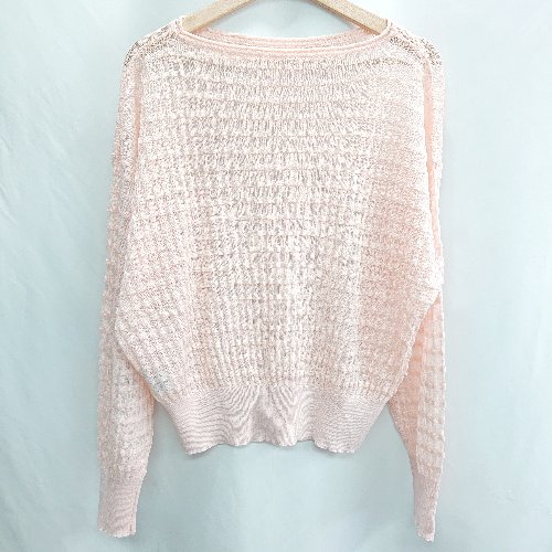 ◇ ⊂ LOWRYS FARM 長袖 シアーニット サイズF ピンク系 レディース E 【中古】