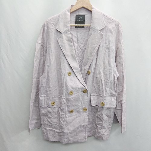 ◇ ⊂ w closet ダブルクローゼット 生地薄手 長袖 テーラードジャケット サイズF パープル系 レディース E 【中古】 ◇ ⊂ w closet ダブルクローゼット 生地薄手 長袖 テーラードジャケット サイズF パープル系 レディース E 【中古】