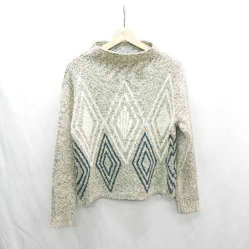 ◇ ⊇ Z of ZAMPA Organic 総柄 長袖 セーター サイズM グレー系 レディース E 【中古】