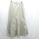 ◇ ⊂ PAGEBOY ページボーイ ロング フレア スカート サイズF カーキ系 レディース E 【中古】(4)