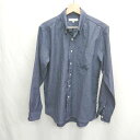 ◇ ⊂ A day in the life UNITED ARROWS 長袖 シャツ サイズM ネイビー メンズ E 【中古】(4)