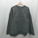 ◇ ⊇ epnok スリット加工 長袖 トレーナー サイズF チャコールグレー メンズ E 【中古】(4)